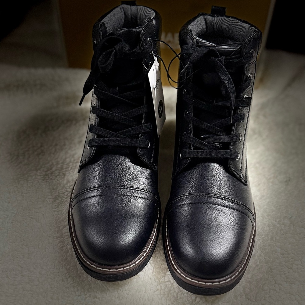 Men's Black Leather Boots Size 11